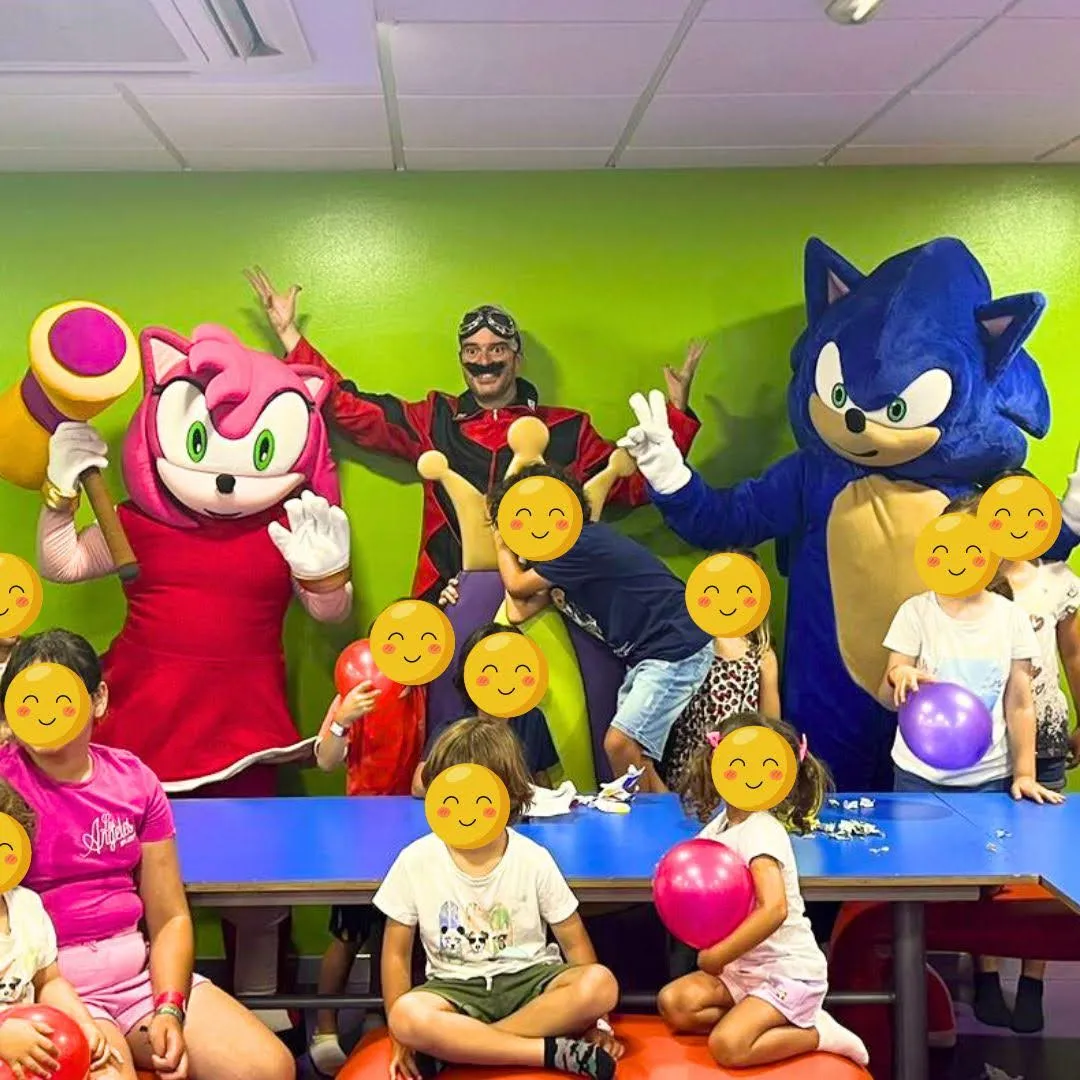 animaciones infantiles con Sonic, Amy y robotnik