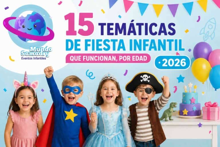 15 temáticas de fiesta infantil 2026