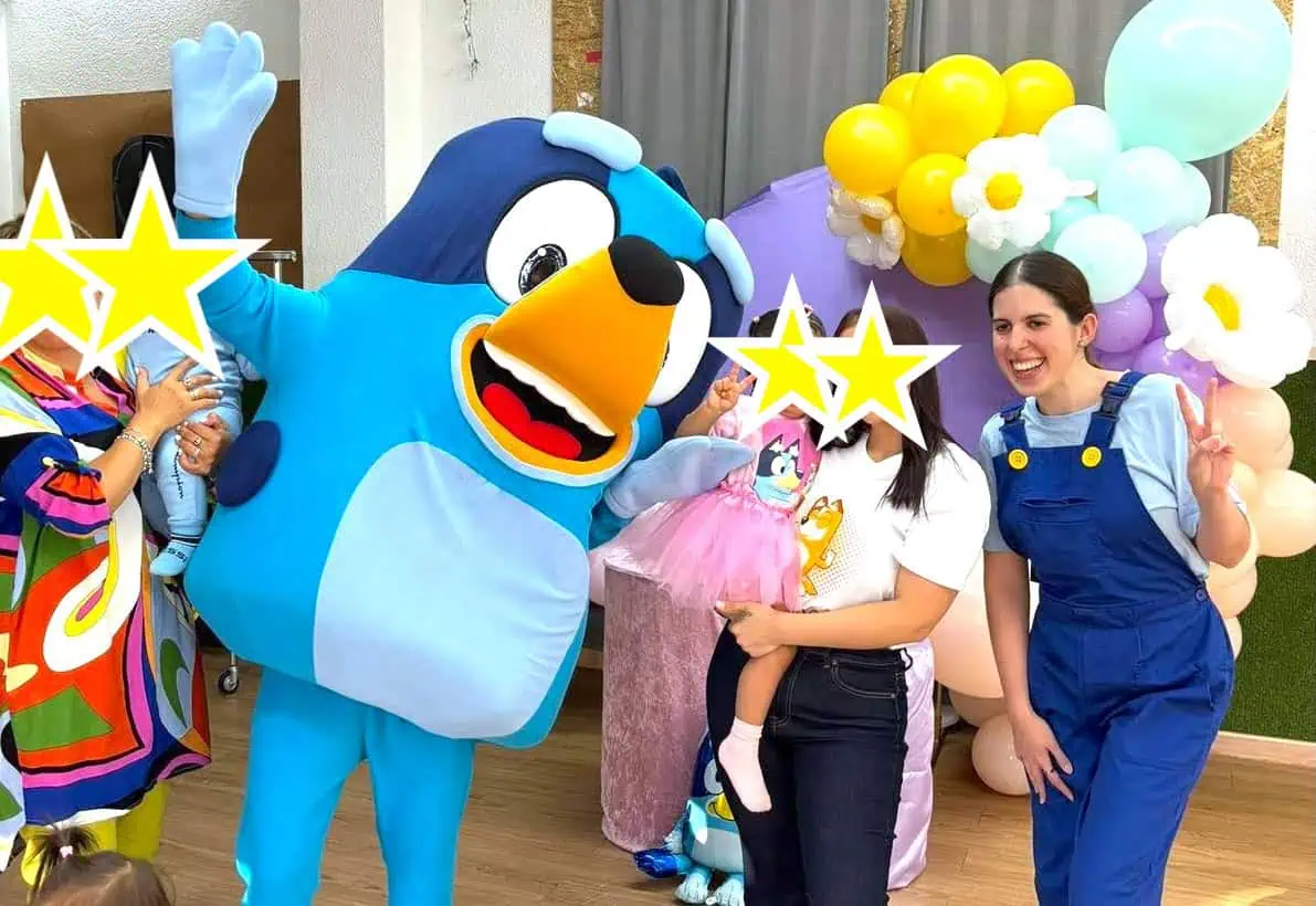 Animación infantil temática Bluey en fiesta de cumpleaños en Madrid — Mundo Samadry